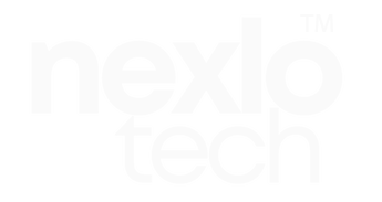 nexlo tech web design company logo white